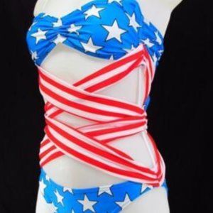 Jeremy Scott for Adidas Stars Stripes bathing suit
